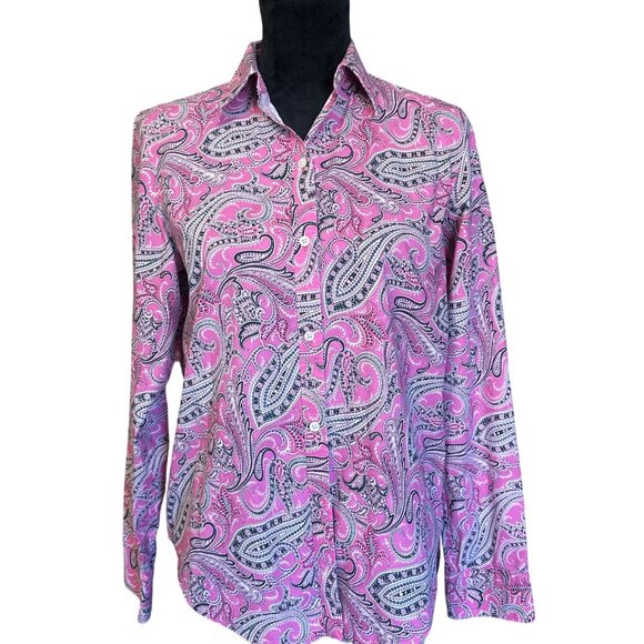 Lauren Ralph Lauren Tops - 💖Lauren Ralph Lauren Womens Paisley Print Non-Iron Dress Shirt M